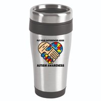 Put Your Differences Aside Autism Awareness 16oz Travel Tumbler