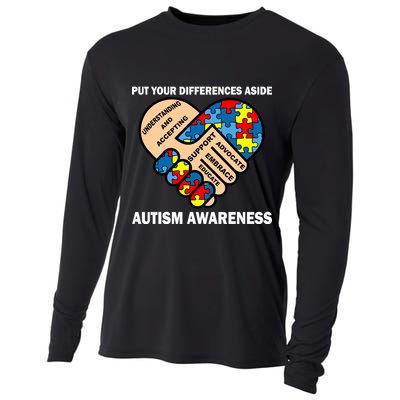 Put Your Differences Aside Autism Awareness Cooling Performance Long Sleeve Crew