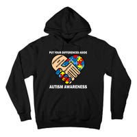 Put Your Differences Aside Autism Awareness Tall Hoodie