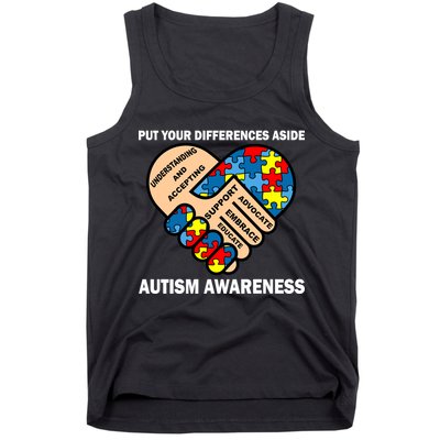 Put Your Differences Aside Autism Awareness Tank Top