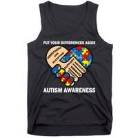 Put Your Differences Aside Autism Awareness Tank Top