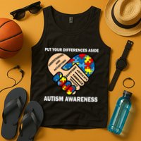 Put Your Differences Aside Autism Awareness Tank Top