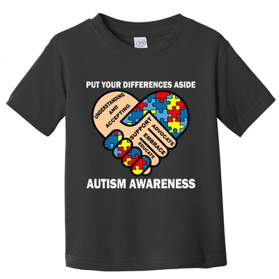 Put Your Differences Aside Autism Awareness Toddler T-Shirt