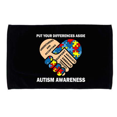 Put Your Differences Aside Autism Awareness Microfiber Hand Towel