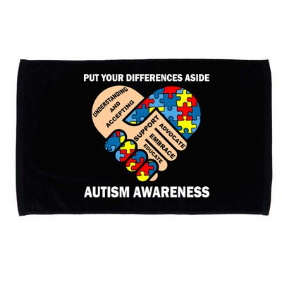 Put Your Differences Aside Autism Awareness Microfiber Hand Towel