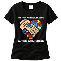 Put Your Differences Aside Autism Awareness Womens T-Shirt