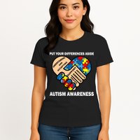Put Your Differences Aside Autism Awareness Womens T-Shirt
