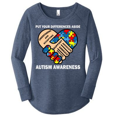 Put Your Differences Aside Autism Awareness Women's Perfect Tri Tunic Long Sleeve Shirt