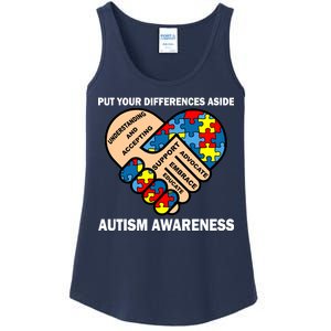 Put Your Differences Aside Autism Awareness Ladies Essential Tank