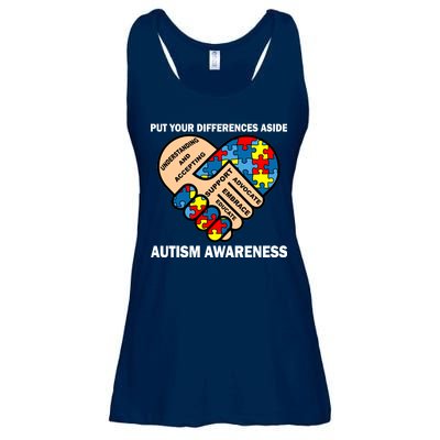 Put Your Differences Aside Autism Awareness Ladies Essential Flowy Tank