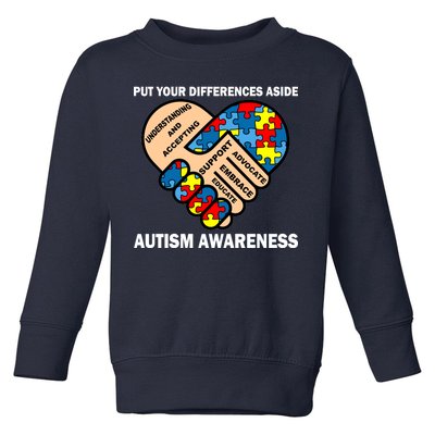 Put Your Differences Aside Autism Awareness Toddler Sweatshirt