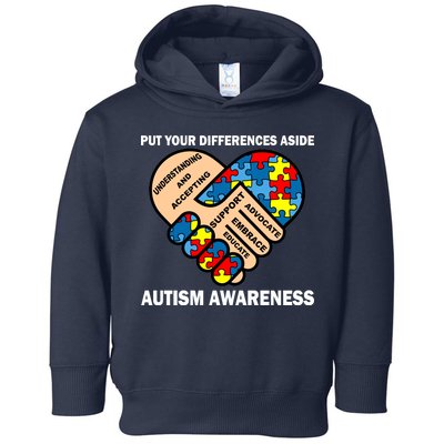 Put Your Differences Aside Autism Awareness Toddler Hoodie