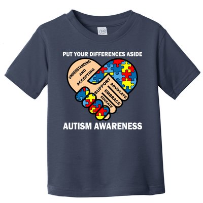 Put Your Differences Aside Autism Awareness Toddler T-Shirt