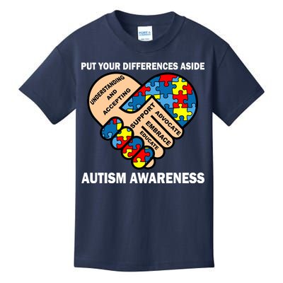 Put Your Differences Aside Autism Awareness Kids T-Shirt