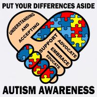 Put Your Differences Aside Autism Awareness Garment-Dyed Sweatshirt