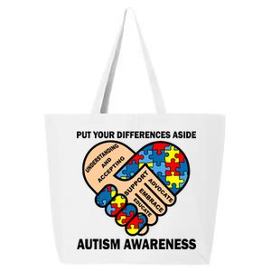 Put Your Differences Aside Autism Awareness 25L Jumbo Tote