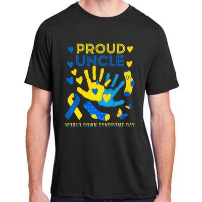 Proud Uncle T21 World Down Syndrome Awareness Day Ribbon Adult ChromaSoft Performance T-Shirt