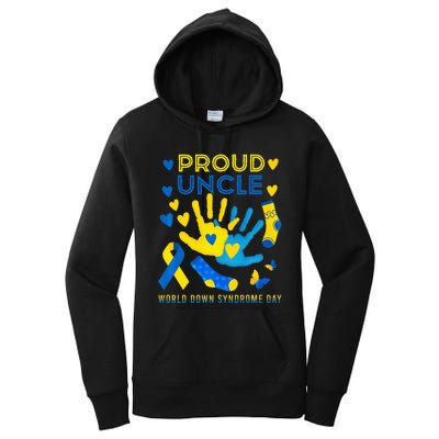 Proud Uncle T21 World Down Syndrome Awareness Day Ribbon Women's Pullover Hoodie