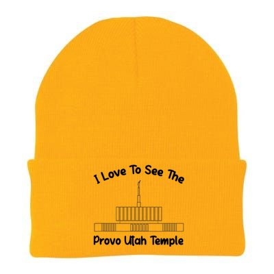 Provo Utah Temple I Love To See My Temple Primary Knit Cap Winter Beanie