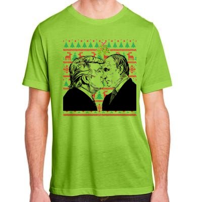 Putin Trump Mistletoe Ugly Christmas Sweater Adult ChromaSoft Performance T-Shirt