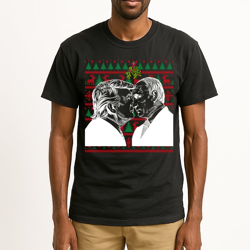 Putin Trump Mistletoe Ugly Christmas Sweater Tall T-Shirt