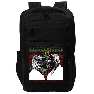 Putin Trump Mistletoe Ugly Christmas Sweater Impact Tech Backpack