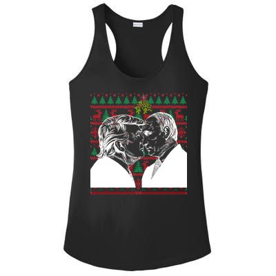 Putin Trump Mistletoe Ugly Christmas Sweater Ladies PosiCharge Competitor Racerback Tank