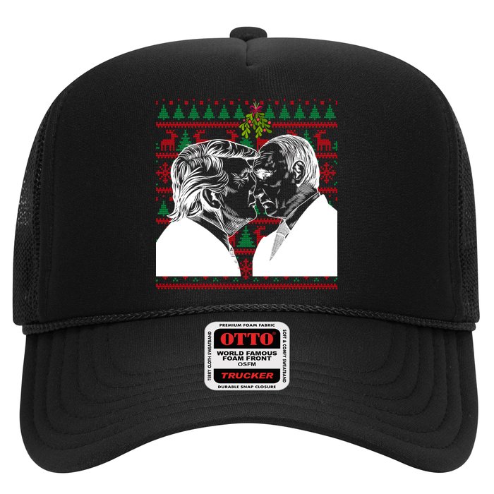 Putin Trump Mistletoe Ugly Christmas Sweater Trucker Hat