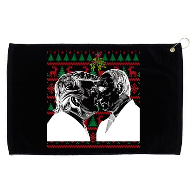 Putin Trump Mistletoe Ugly Christmas Sweater Grommeted Golf Towel