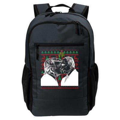 Putin Trump Mistletoe Ugly Christmas Sweater Daily Commute Backpack