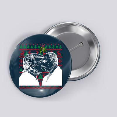 Putin Trump Mistletoe Ugly Christmas Sweater Button