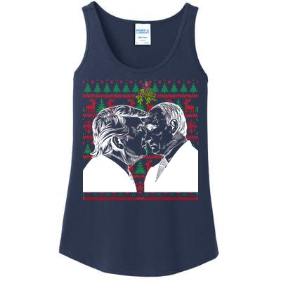 Putin Trump Mistletoe Ugly Christmas Sweater Ladies Essential Tank