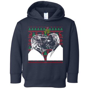 Putin Trump Mistletoe Ugly Christmas Sweater Toddler Hoodie