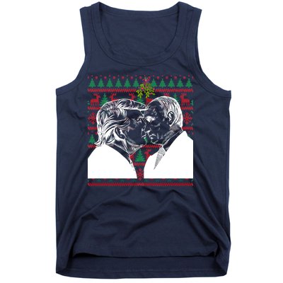 Putin Trump Mistletoe Ugly Christmas Sweater Tank Top