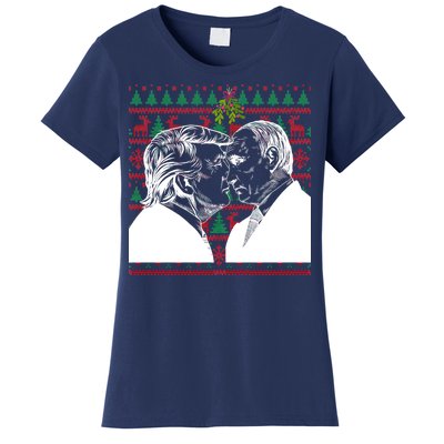 Putin Trump Mistletoe Ugly Christmas Sweater Women's T-Shirt