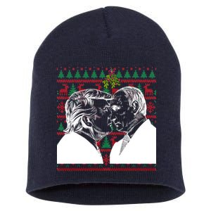 Putin Trump Mistletoe Ugly Christmas Sweater Short Acrylic Beanie