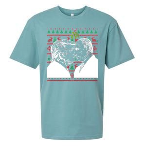 Putin Trump Mistletoe Ugly Christmas Sweater Sueded Cloud Jersey T-Shirt