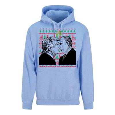 Putin Trump Mistletoe Ugly Christmas Sweater Unisex Surf Hoodie