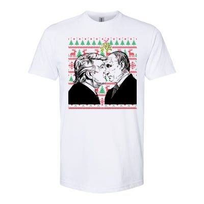 Putin Trump Mistletoe Ugly Christmas Sweater Softstyle® CVC T-Shirt