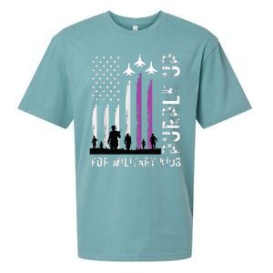 Purple Up US Air Force Flag Military Child Sueded Cloud Jersey T-Shirt