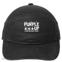 Purple Up USA Flag Fighter Jets Military Child Matching 7-Panel Snapback Hat