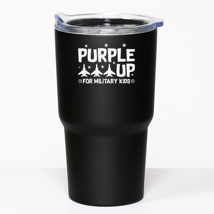 Purple Up USA Flag Fighter Jets Military Child Matching Tumbler