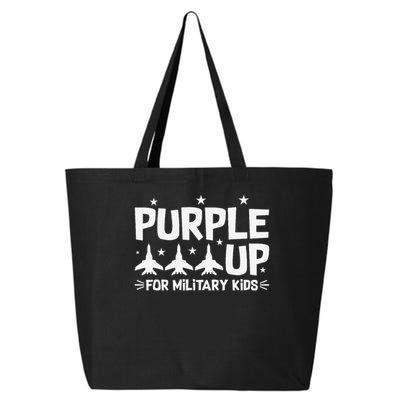 Purple Up USA Flag Fighter Jets Military Child Matching 25L Jumbo Tote