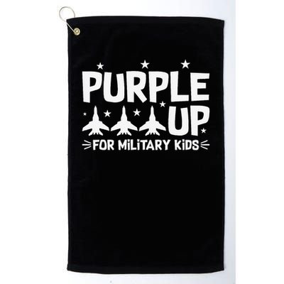 Purple Up USA Flag Fighter Jets Military Child Matching Golf Towel