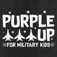 Purple Up USA Flag Fighter Jets Military Child Matching Golf Towel