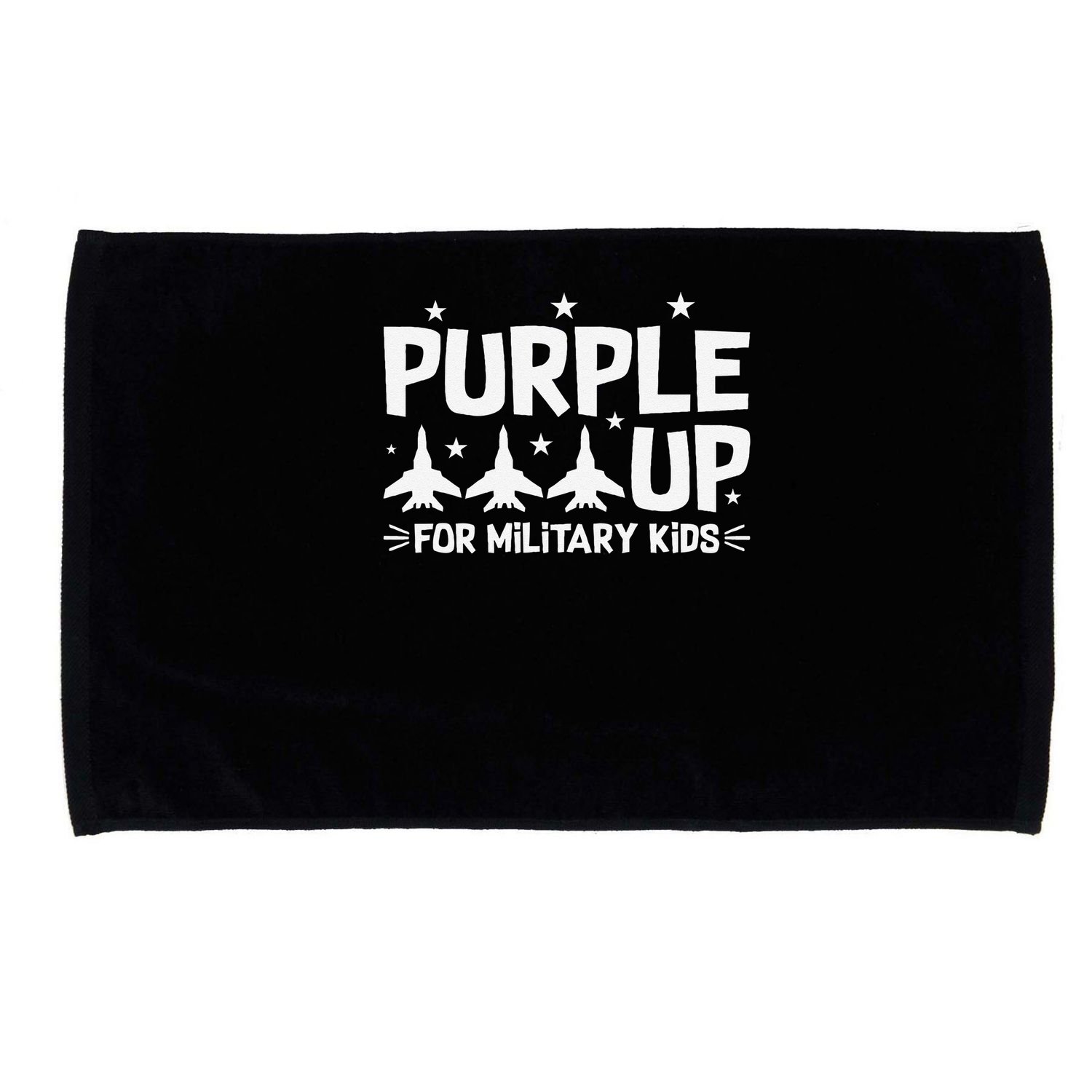 Purple Up USA Flag Fighter Jets Military Child Matching Microfiber Hand Towel