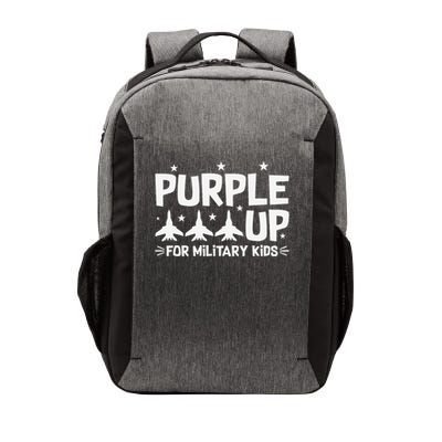 Purple Up USA Flag Fighter Jets Military Child Matching Vector Backpack