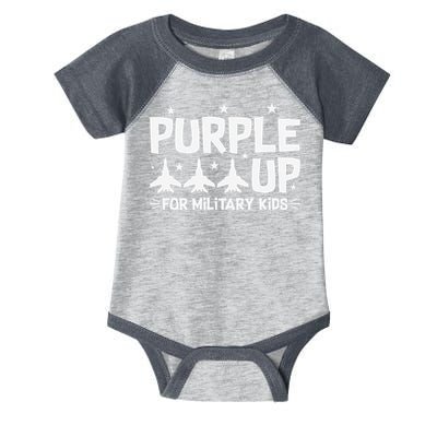 Purple Up USA Flag Fighter Jets Military Child Matching Infant Baby Jersey Bodysuit