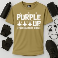 Purple Up USA Flag Fighter Jets Military Child Matching Performance Shirt