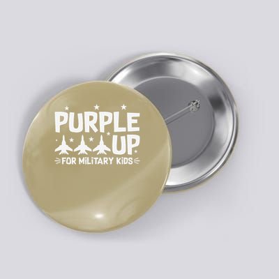 Purple Up USA Flag Fighter Jets Military Child Matching Button